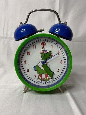 Phillies Phanatic Back to School Twin-bell Alarm Clock LE ShopRite WORKS